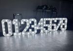 Light Up Numbers - 4ft With Fairground Lights