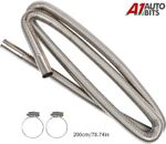 Air Heater Pipe 2M Stainless Steel Exhaust Diesel Gas Vent For Car Parking Tank