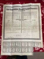Rare 1888 LAND CERTIFICATE- The California Mexico Land Company £4/100 francs