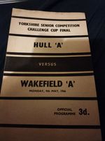 1966 YORKSHIRE SENIOR CHALLENGE CUP FINAL HULL "A" V WAKEFIELD TRINITY "A"...