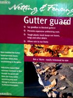 Gutter Guard 6m x 16cm Easily trimmed to size keeps out debris includes clips
