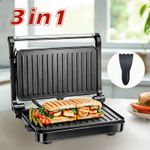 Panini Press Grill Sandwich Maker Toaster Extra Large Non-Stick Plates 1500W UK