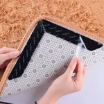 8 X RUG CARPET MAT GRIPPERS RUGGIES NON SLIP SKID REUSABLE WASHABLE GRIPS