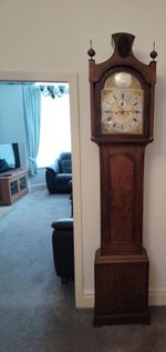 Antique George lll 8 Day Oak Grandfather Clock 250 Years Old Working Order VGC