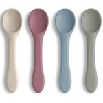 Vicloon Silicone Baby Feeding Spoons, 4 Pack Set, First Stage Feeding