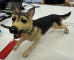 Large Vintage Free Standing German Shepherd Dog ornament sculpture Alsatian VGC
