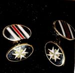 An vintage Order  of St John Ambulance badge enamelled cufflinks
