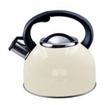 Whistling Kettle Stainless Steel Cream 2.5L Liberty For Camping Caravan