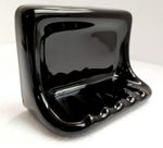 Black Ceramic Soap Dish Tray Shower Bathtub Vintage