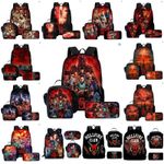 Kids Stranger 5 School Backpack Bookbag Insulated Lunch Bag Pencil Case Set GifT