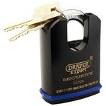 Draper Expert Heavy Duty Security Padlock & 2 Keys With Shrouded Shackle 61mm