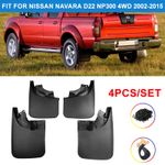 4PCS Car Mudguards Mud Flaps Splash Guards Mudflaps For Nissan Navara D22 02-15