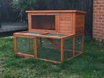 48" RABBIT / GUINEA PIG HUTCH DROP HUTCHES WITH COMBINED RUN RUNS UK NEW-DRH