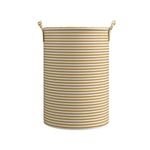 Non-Woven Fabric Striped Laundry Basket Large Capacity Space Saving Sundries Sto