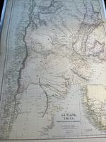 1881: Map Of Argentina LA Plata Chili Paraguay Uruguay Patagonia B #63