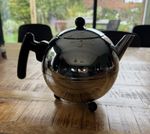 Vintage Bredemeijer Hilversum Holland Duet Bella 1.2L. Teapot | Chrome & Black