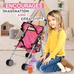 Baby Kids child Dolls Buggy Stroller Jogger Dolls Pram Pushchair Girls Toy UK