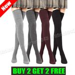 2+2 Extra Long Socks Thigh High Cotton Socks Extra Long Boot Stockings for Women