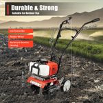 1.9KW 52CC 2-stroke Mini Cultivator Gasoline Engine 1-cylinder Hand-pull Start