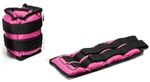 2KG Ankle Wrist Leg Weights Straps 2 PCS Pink Yoga Gym Running Exercise Fitness