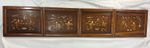19th Century Chinese Rosewood Inlaid Panels - Boxwood & Bone, Figural Scenes
