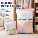 6X No Pump Vacuum Storage Bags Press Seal Reusable Space Saving Compression Bag