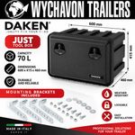 DAKEN TOOL BOX JUST 600x415x460mm RECOVERY TRUCK SIDE LOCKER LORRY STRAP BOX