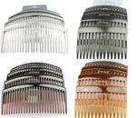 HAIR COMBS HAIR SLIDES 4 PACK OF BLACK CLEAR TORT HAIR COMB PLASTIC 