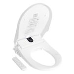 Smart Toilet Seat Electric Heated Bidet with Remote Warm Air Drying Nightlight