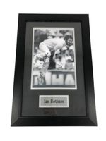 Signed mounted photo of Sir Ian Botham England Cricketer 1980s Pre Loved