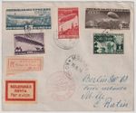 SU: Airship Building 1931, cut Set on registered LP letter to Berlin