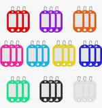 Key Tags Plastic Key Rings ID Tags Name Label Key Fob 10 Colours Upto 2000 Packs