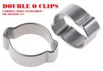 DOUBLE O CLIP Fuel Line Hose Spring Clips Water Pipe Air Tube Clamps