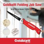 Goldblatt  Folding Jab Saw/Drywall Saw Bi-Metal Blade 8-TPI with Grip Handle