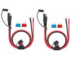 Dongge 2 PCS SAE Connector Motorcycle Battery Charger 2 16AWG