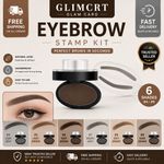 Eyebrow Stamp Kit Brow Shaping Powder Waterproof Smudge Proof Makeup UK