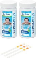 Clearwater CH0043 Hot Tub, Pool and Spa Test Strips x 50 - 3 in 1 - Measures Ch