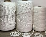 Cotton Piping Cord Natural Unbleached Upholstery Cushions Crafts Macrame 3mm-6mm