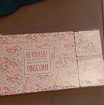 Dunelm Unicorns Cork Placemat & Coaster Set 2pc Heat Resistant Wipe Clean