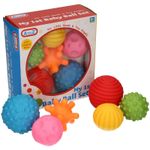 Baby Ball Set Baby Hand Massage Multi-Textured Sensory Toys Soft Balls 6 Piece