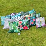 Outdoor Cushions WATERPROOF Garden Furniture Cushion Pad FILLED Square 45 x 45cm
