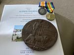 WW1 Medal Pair & Plaque Died Wilding 11th Border Reg Lonsdales Preston Lancs