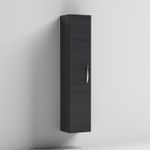 Nuie Athena Wall Hung 1-Door Tall Unit 300mm Wide - Charcoal Black