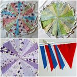 Fabric Bunting Wedding Vintage Shabby & Chic Handmade Floral Lace