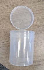 Joblot 9000 270ml Clear PP Plastic Jars And Lids. 4p Each. Tubs. Soap. Storage.