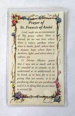 Prayer of St Francis of Assisi Card in Pvc Wallet Size - Catholic / Christianty