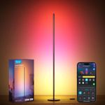 LED Floor Lamp, RGBIC Corner Lamp, Works with Alexa and Matter, Black