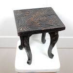 Antique Japanese Hand Carved Low Stool. Liberty London. An Unusual Piece.