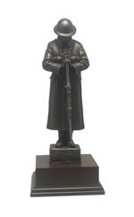 The Lone WW1 TOMMY Bronze Statue With Pewter Rifle - World War 1 - Soldier -29cm