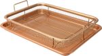 Copper Crisping Tray Copper Crisper Non-Stick Oven Mesh Baking Tray Chips Basket